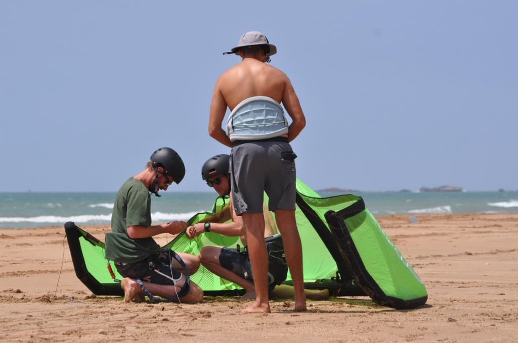Kitesurfing preparation